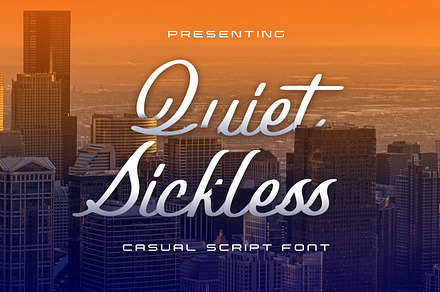 Quiet Sickless Font, a Script Font by Allouse Studio