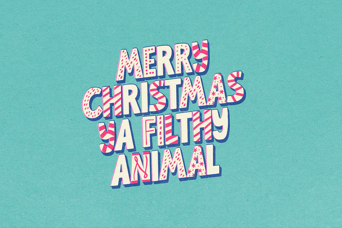 Club Merry Layered Font, a Sans Serif Font by Nicky Laatz (Photo 4 of 12)