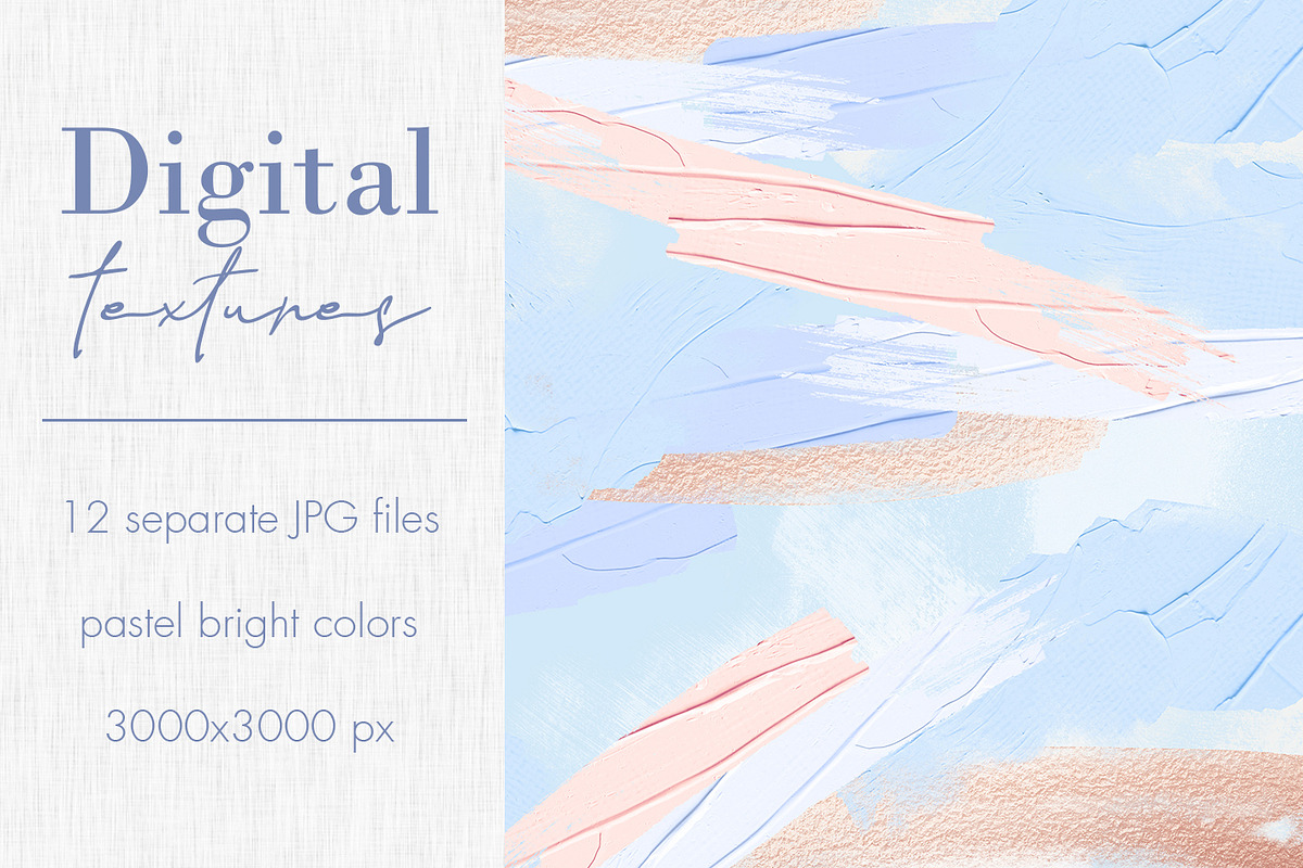 12 Pastel paint digital papers, a Pattern Graphic by PixelJungle