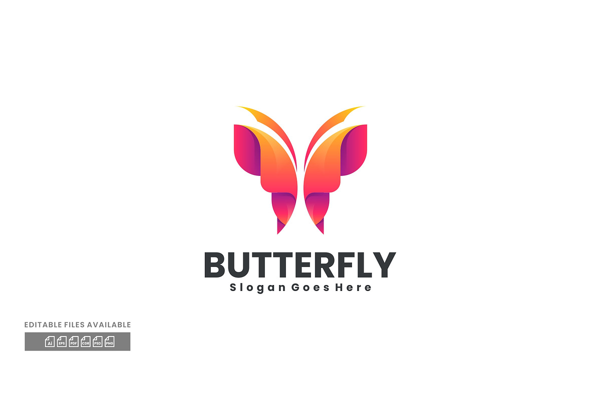 Butterfly Gradient Colorful Logo, a Branding & Logo Template by ivan_artnivora
