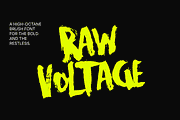 Raw Voltage – Aggressive Brush Font, a Handwritten Font by Letteratom (Thumbnail 1 of 9)