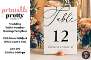 Rustic Floral Table Number Mockup, a Product Mockup by Printable Pretty Studio (Thumbnail 8 of 10)