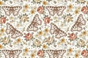 4 Seamless Butterflies Roses insects, a Pattern Graphic by Vintage (Thumbnail 4 of 14)