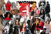 Red collage Cut out Mixed media set, an Object Graphic by 60secondsArt (Thumbnail 10 of 12)