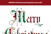 Christmas gothic ornamental alphabet, a Blackletter Font by Imperator_Kot (Thumbnail 7 of 7)