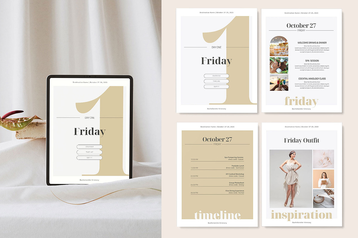 Bachelorette Itinerary Template, a Magazine Template by 3.14&Co (Photo 5 of 9)