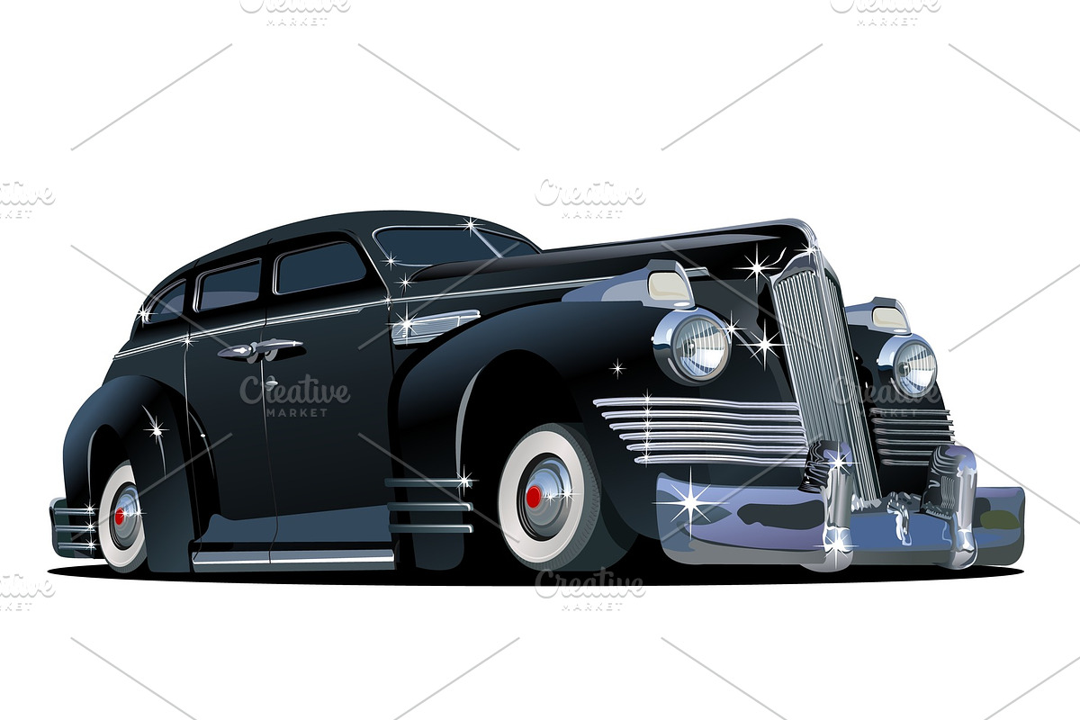 Cartoon retro car, a Transportation Illustration by Mechanik