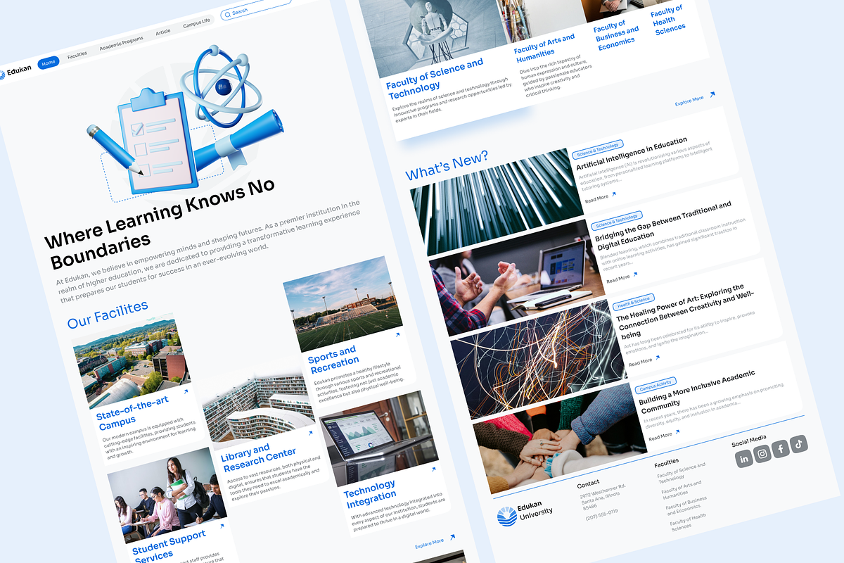 Edutech Landing Page + Free 3D Icons, a Landing Page Template by Semusim Visual (Photo 4 of 5)