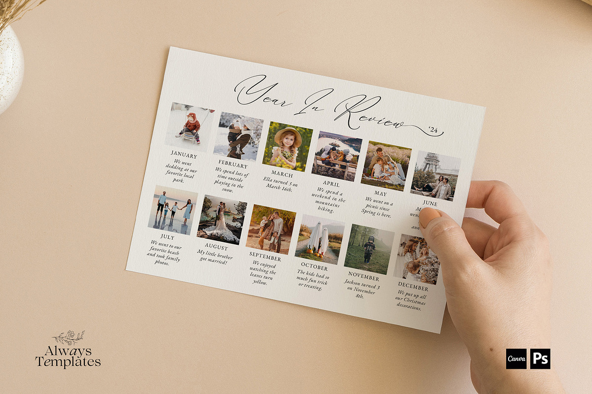 Christmas Card Template CC217, a Card Template by Always Templates (Photo 3 of 3)