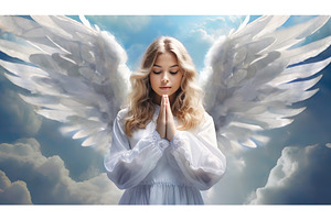 A serene angelic figure with white, a Nature Photo by Igor Tichonow