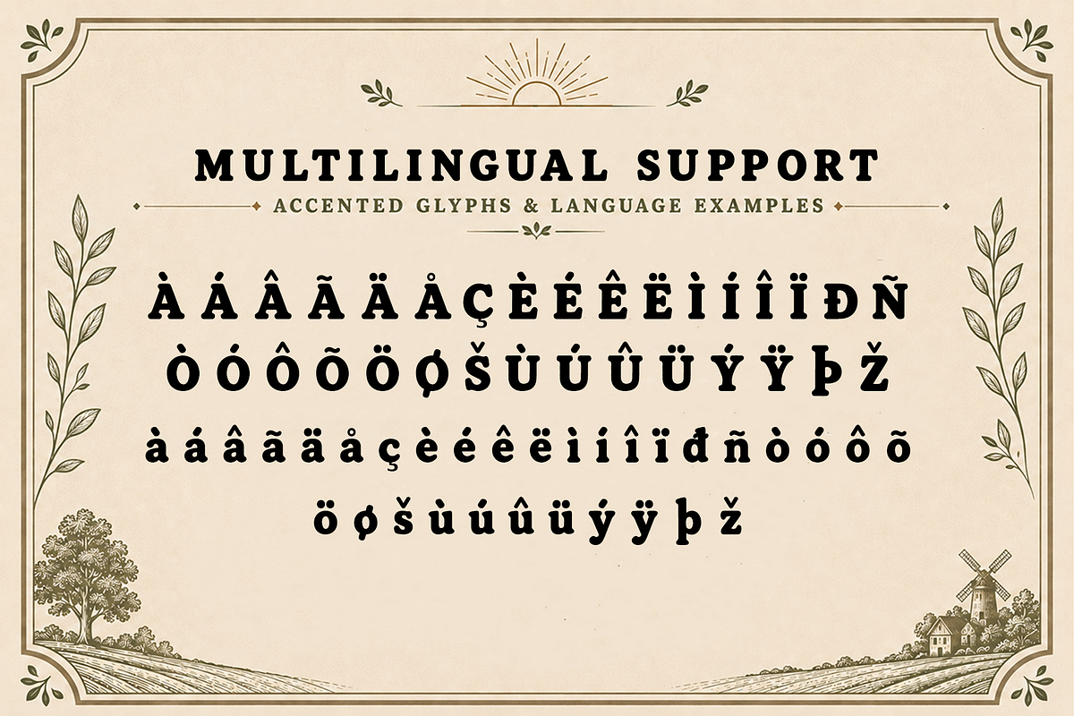 Sunny Acres - Bold Serif Font, a Serif Font by overlaytemplates (Photo 5 of 5)