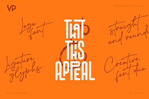 This That Appeal Font Collection, a Sans Serif Font by VP Fonts