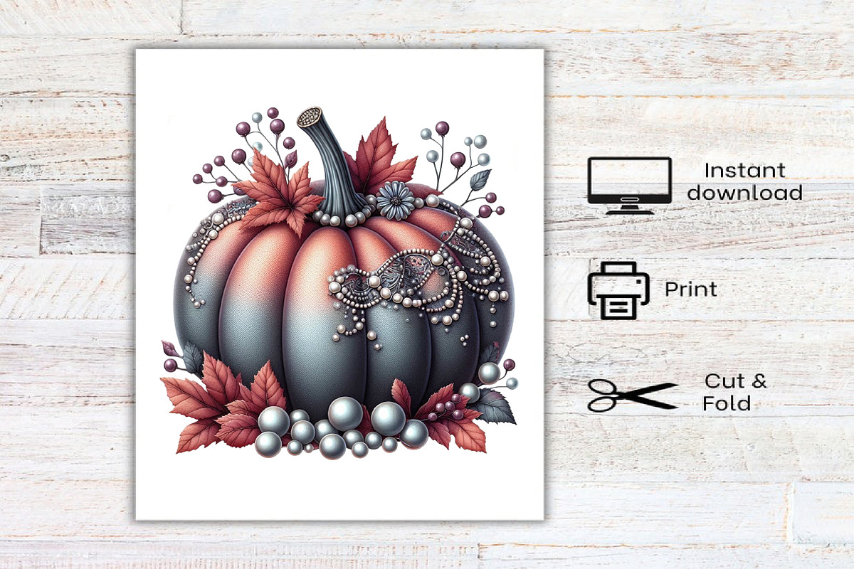Watercolor Elegant Autumn Clipart, a Seasonal Illustration by Canvas Craft (Photo 8 of 8)