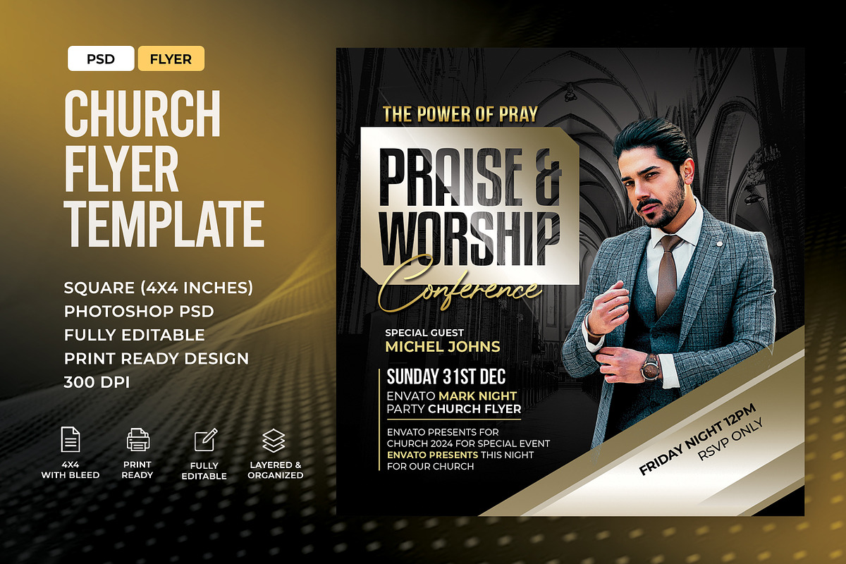 Church Flyer Template, a Flyer Template by Artonix (Photo 1 of 2)