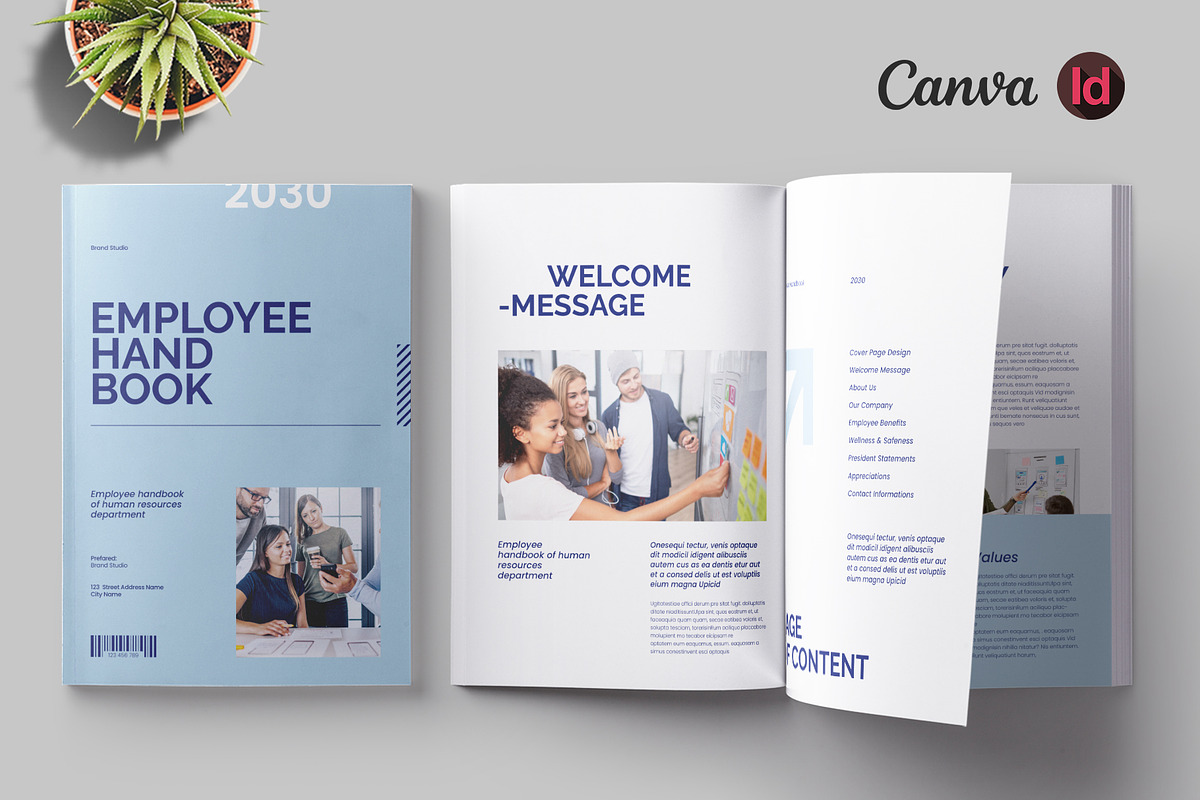 HR Employee Handbook | Canva, a Brochure Template by Pixelpick (Photo 1 of 9)