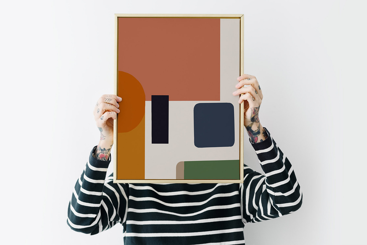 Geometric Abstract Mid Century Art, a Poster Template by Vibrand Studio (Photo 4 of 11)