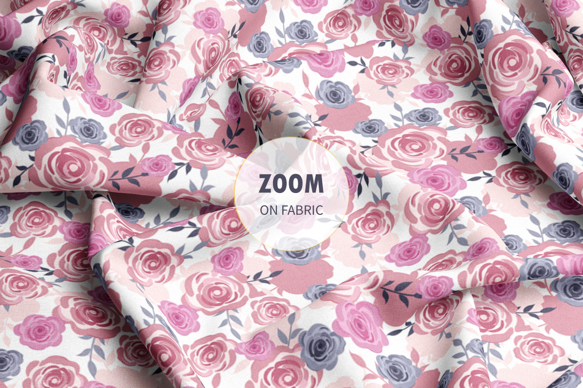 Pink & Indigo Roses Seamless Pattern, a Pattern Graphic by DrawStudio1988 (Photo 7 of 8)