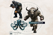 Crystal Beasts Fantasy Cliparts, a Decorative Illustration by ThatsDesignArt (Thumbnail 6 of 14)