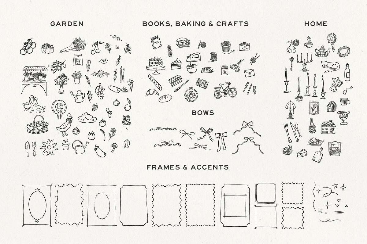 Cozy Cottagecore Hand Drawn Elements, an Illustration by Claire Emery Designs (Photo 3 of 6)