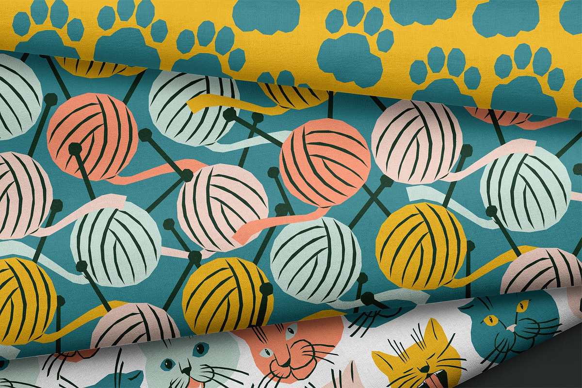 Cats Life Pattern Collection, a Pattern Graphic by MarynArts (Photo 5 of 6)
