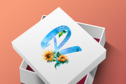 Floral font. Sunflower, a Sans Serif Font by ElliaArt (Thumbnail 4 of 8)