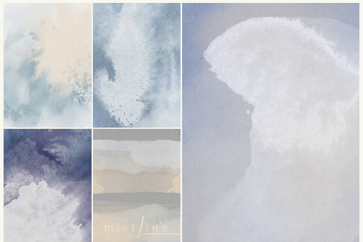 Mistline Cloud Watercolor Textures, a Background Graphic by alonahaidash (Photo 12 of 17)