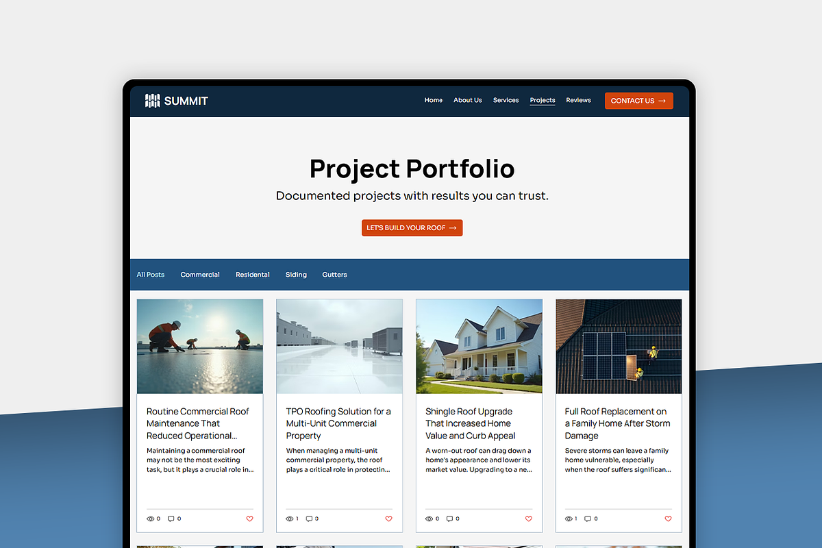 Roofing & Construction Website, a Wix Template by Kitteeh (Photo 2 of 17)