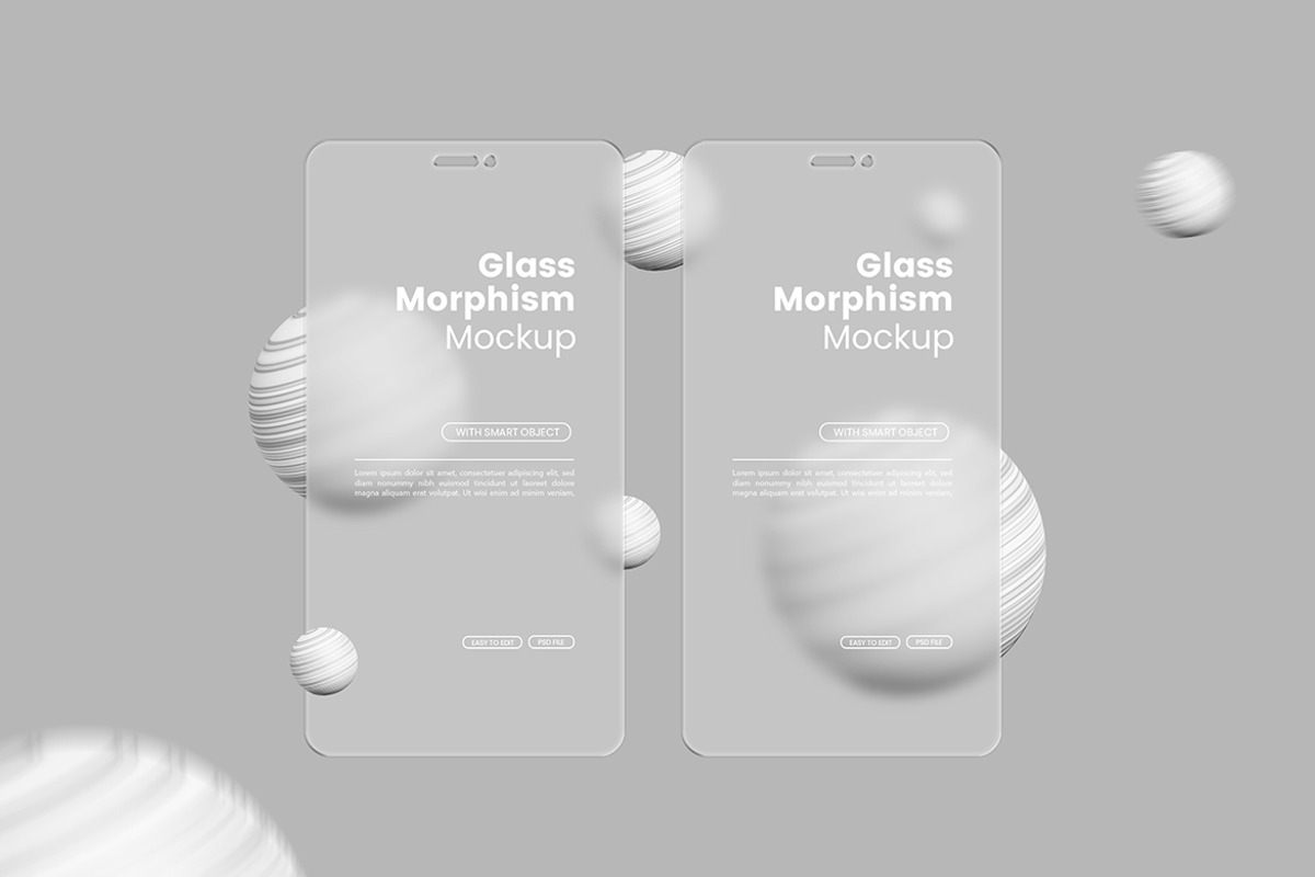Glass Morpism Screen Mockup Vol. 2, a Wearable Device Mockup by Artlogs x Modaldesain (Photo 5 of 5)