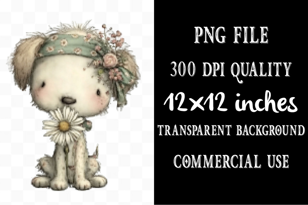 Whimsical Spring Dogs Clipart, an Illustration by Designking (Photo 5 of 5)