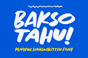 Bakso Tahu - Playful Font, a Handwritten Font by figuree studio (Thumbnail 1 of 6)