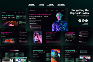 Navigating the Digital - Keynote, a Presentation Template by QR Design Studio