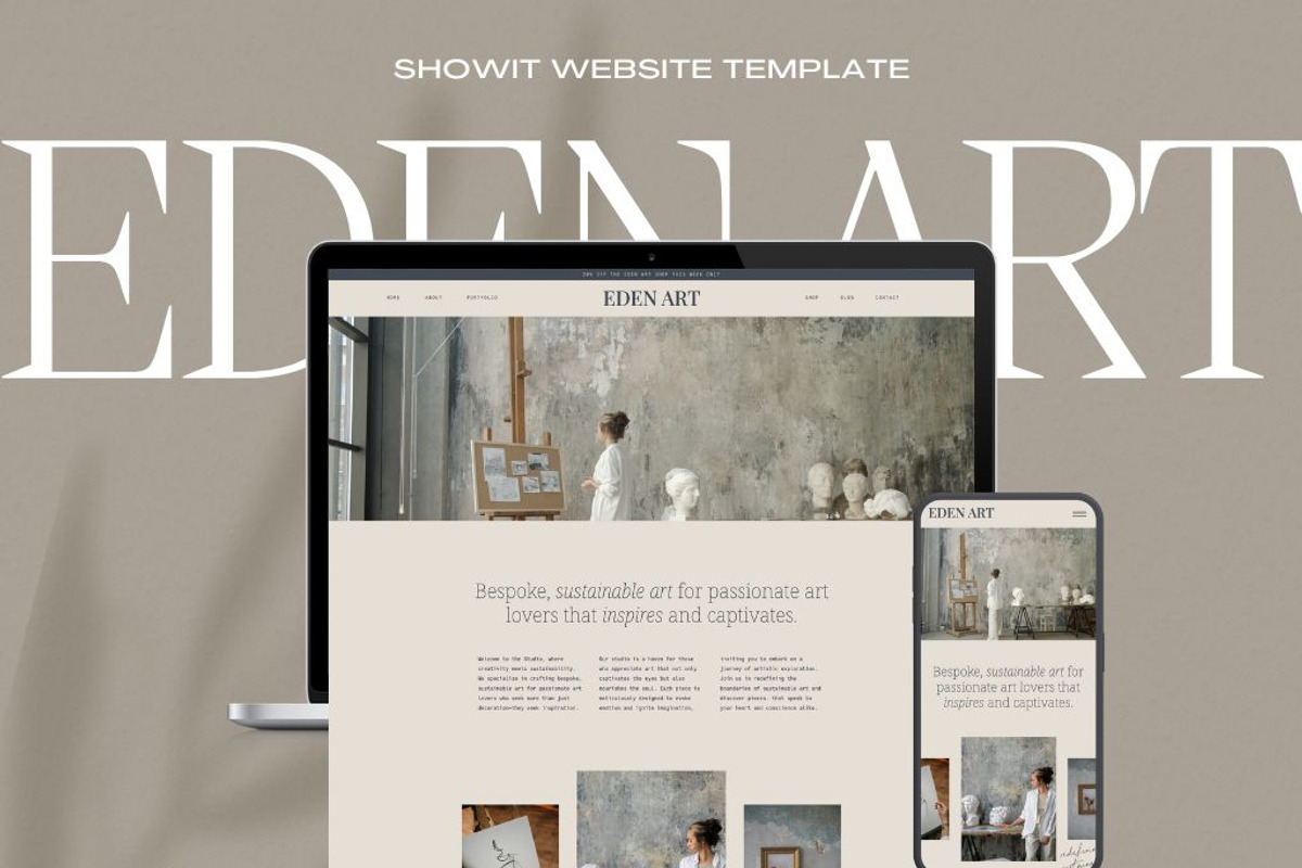 Showit Website Template for Artists, a Websites & App Template by Starline Creative (Photo 1 of 8)