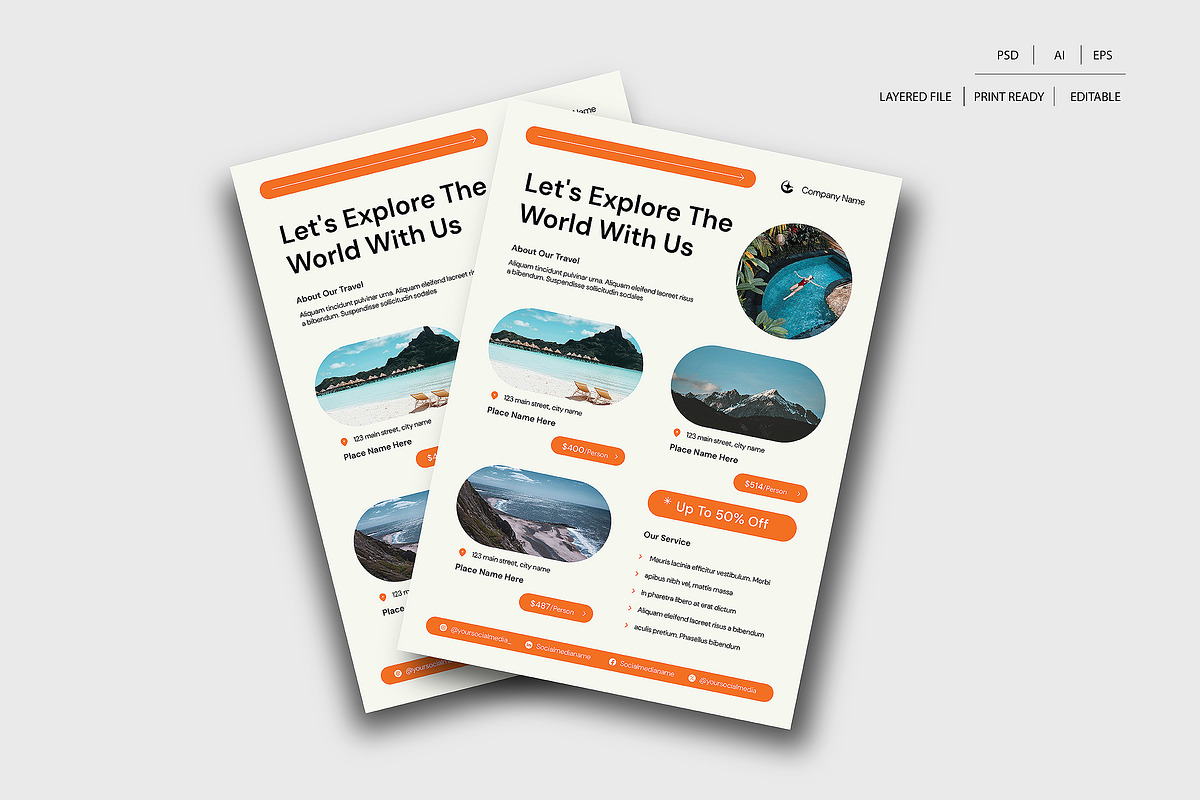 Travel Flyer, a Flyer Template by Siska Arista