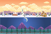10 seamless cartoon landscapes, an Illustration by SHMEL_Studio (Thumbnail 4 of 5)