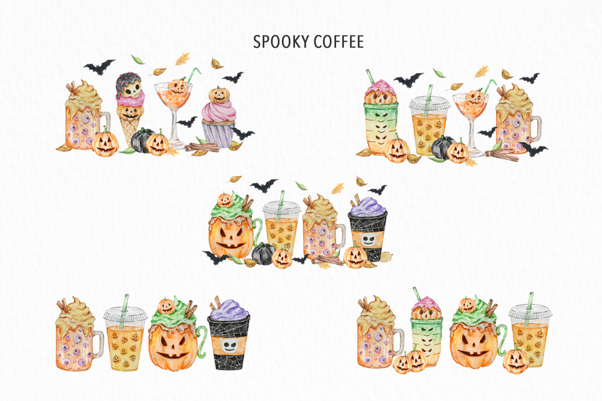 Watercolor Halloween Candy Clipart, a Food Illustration by SvetaArtStore (Photo 4 of 9)