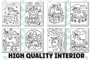 Cute Unicorn Coloring Book for Kids, an Animal Illustration by Design Station (Thumbnail 6 of 8)