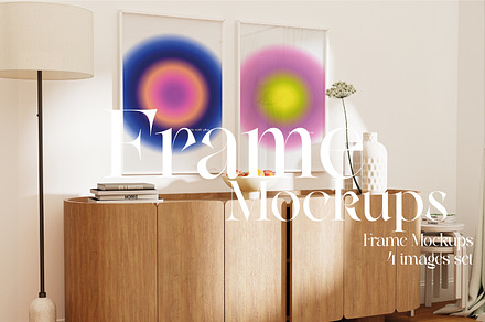 Frame mockup bundle trendy design, a Product Mockup by N digital designs