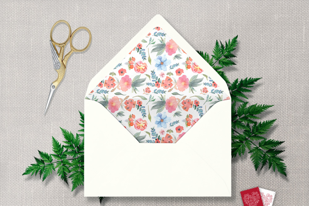 Floral Watercolor Wedding Suite, an Invitation Template by Love Design (Photo 9 of 11)