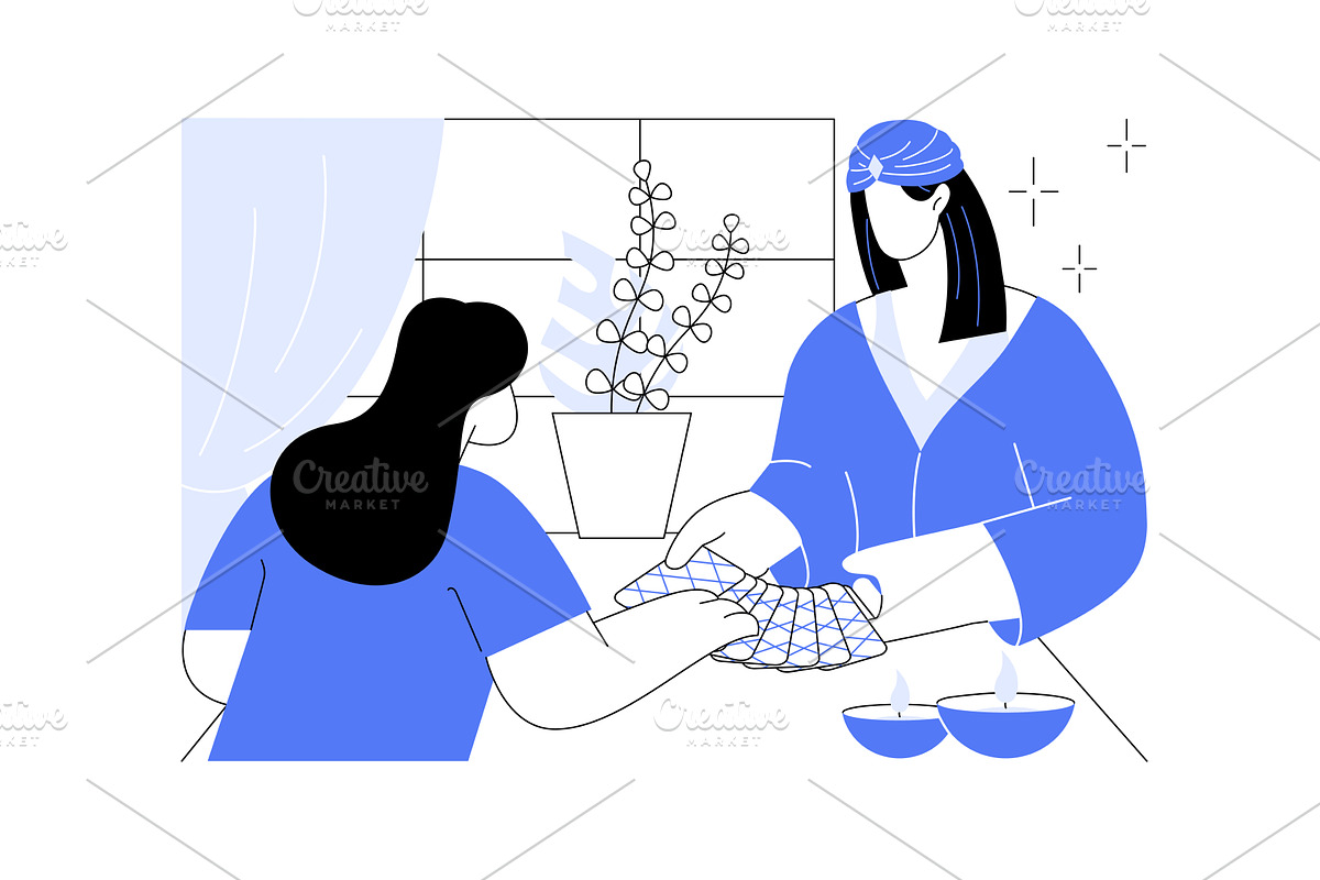 Tarot reading isolated cartoon, a Person Illustration by Visual Generation