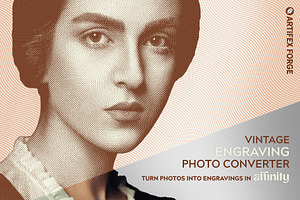 Vintage Engraved Photo Converter, a Brushes & More by The Artifex Forge