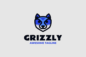 Grizzly Simple Mascot Logo, a Branding & Logo Template by Artnivora.Std