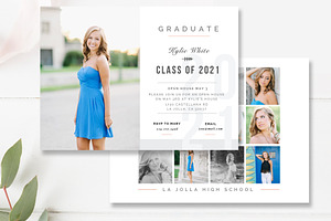 Senior Graduation Announcement Card