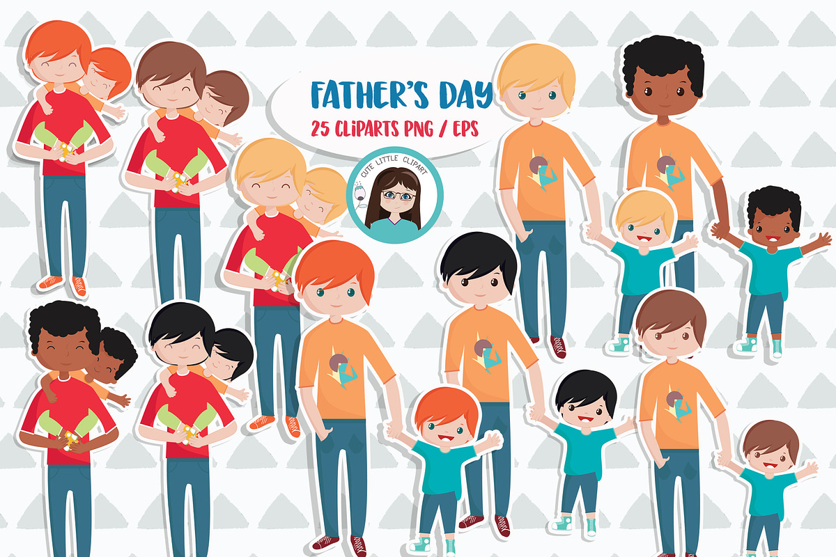 Father's day cliparts, an Illustration by Cute Little Workshop (Photo 2 of 4)