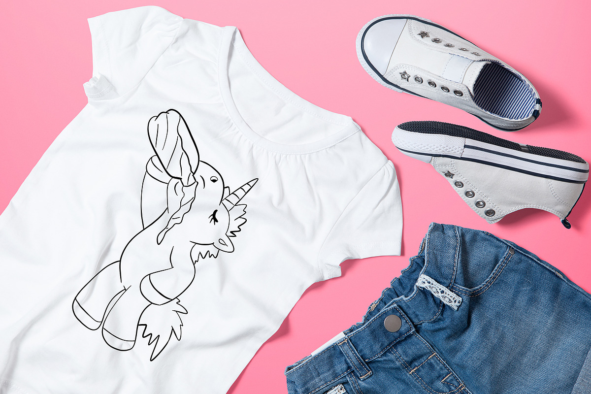 50 Hand Drawn Unicorn T-shirt Design, an Illustration by Character (Photo 8 of 14)