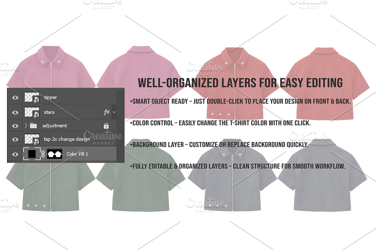 Premium Cropped Jacket Mockup PSD, a Hoody Mockup by std.badboy (Photo 3 of 4)