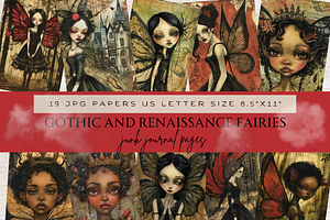 GOTHIC AND RENAISSANCE FAIRY PAPER, a Person Illustration by Daring Digies
