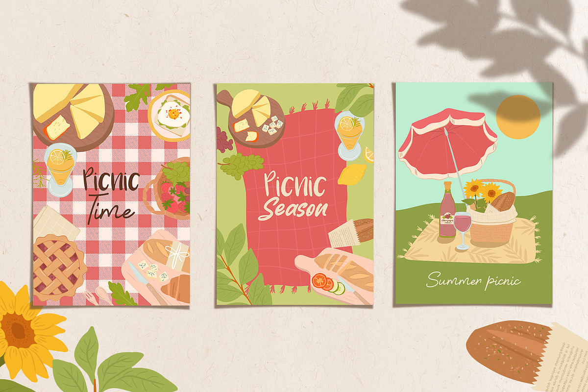 Summer Picnic Graphic Illustrations, a Seasonal Illustration by CreativeChristiana (Photo 8 of 14)