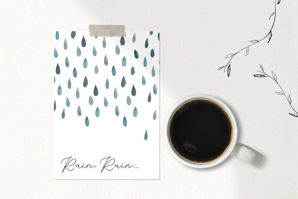 Raindrops Photoshop Brush Set, a Brush Add-On by Chelsea Bromley (Photo 4 of 4)