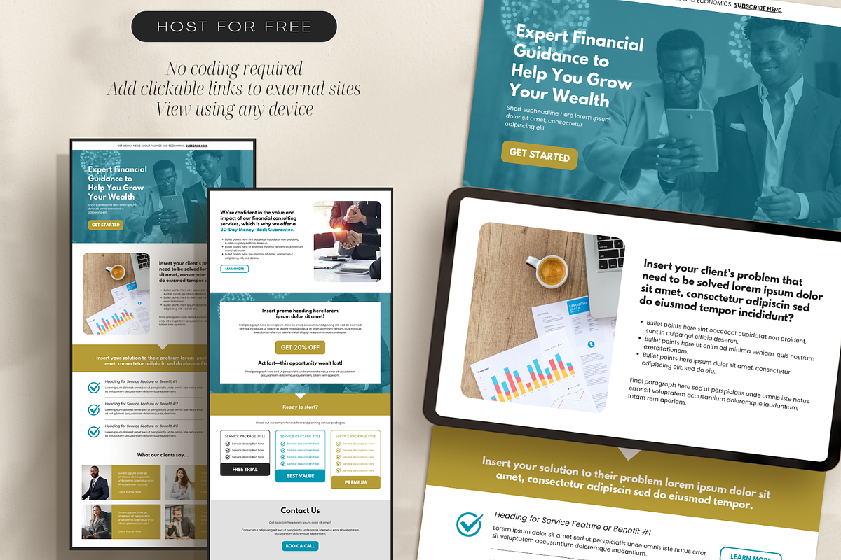 Finance Sales Page, a Landing Page Template by Creatif Foundry (Photo 3 of 7)