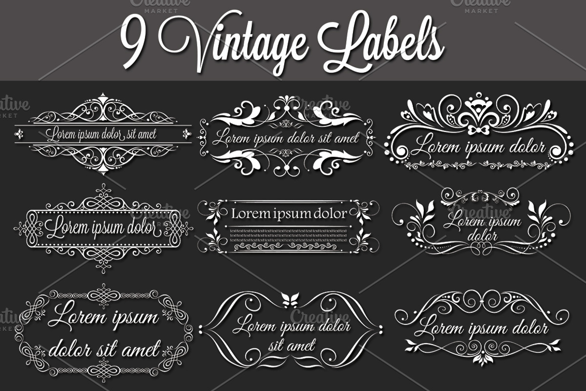 9 Vintage Labels, a Branding & Logo Template by Arys Design (Photo 1 of 5)
